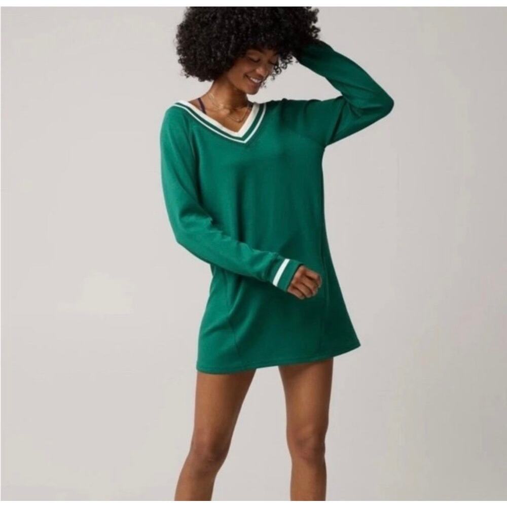 Offline Aerie Chillup Mini Vneck Long Sleeve Sweatshirt Dress
